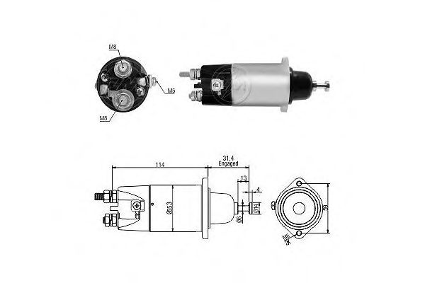 Тяговое реле, стартер ERA 4898