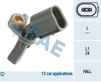 Датчик, частота вращения колеса FAE 78162