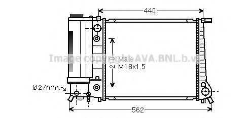 Радиатор, охлаждение двигателя AVA QUALITY COOLING BW2082