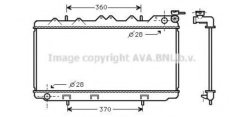 Радиатор, охлаждение двигателя AVA QUALITY COOLING DN2116