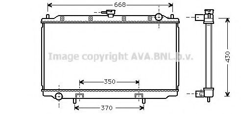 Радиатор, охлаждение двигателя AVA QUALITY COOLING DN2181