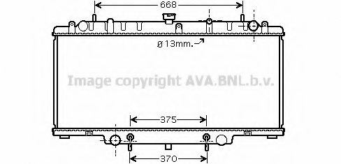 Радиатор, охлаждение двигателя AVA QUALITY COOLING DN2264