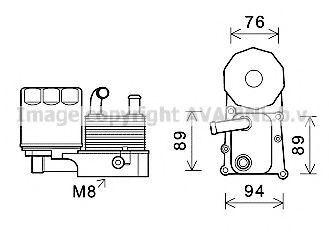 масляный радиатор, двигательное масло AVA QUALITY COOLING FD3598