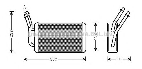 Теплообменник, отопление салона AVA QUALITY COOLING FD6316