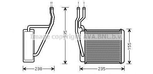 Теплообменник, отопление салона AVA QUALITY COOLING FD6329