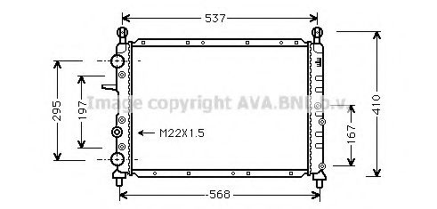 Радиатор, охлаждение двигателя AVA QUALITY COOLING FT2094