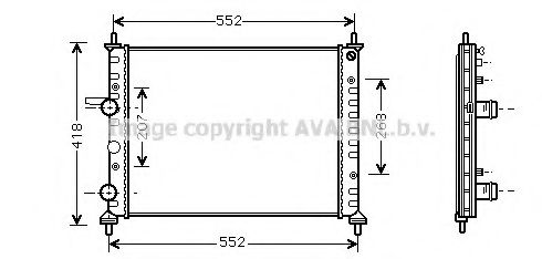 Радиатор, охлаждение двигателя AVA QUALITY COOLING FTA2201