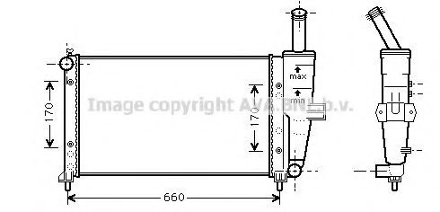 Радиатор, охлаждение двигателя AVA QUALITY COOLING FTA2208