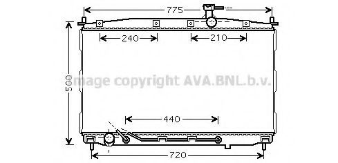 Радиатор, охлаждение двигателя AVA QUALITY COOLING HY2174