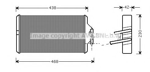 Теплообменник, отопление салона AVA QUALITY COOLING ME6187