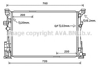 Радиатор, охлаждение двигателя AVA QUALITY COOLING MS2653