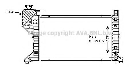 Радиатор, охлаждение двигателя AVA QUALITY COOLING MSA2182