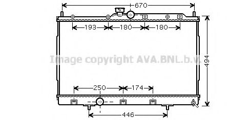 Радиатор, охлаждение двигателя AVA QUALITY COOLING MTA2183