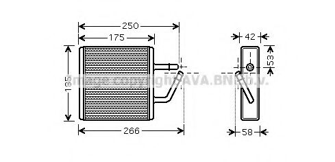 Теплообменник, отопление салона AVA QUALITY COOLING MZ6194