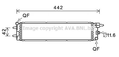 Радиатор, охлаждение двигателя AVA QUALITY COOLING PE2381