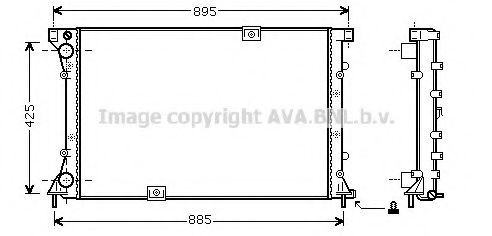 Радиатор, охлаждение двигателя AVA QUALITY COOLING RT2313