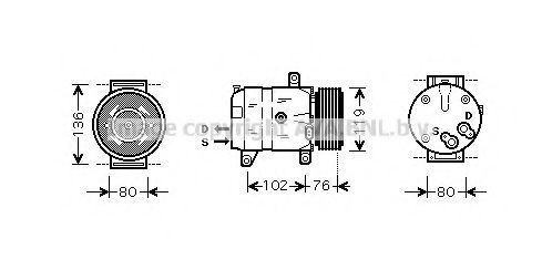 Компрессор, кондиционер AVA QUALITY COOLING RTK069