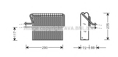 Испаритель, кондиционер AVA QUALITY COOLING RTV004