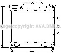 Радиатор, охлаждение двигателя AVA QUALITY COOLING SZ2025