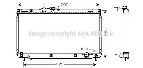 Радиатор, охлаждение двигателя AVA QUALITY COOLING TO2321