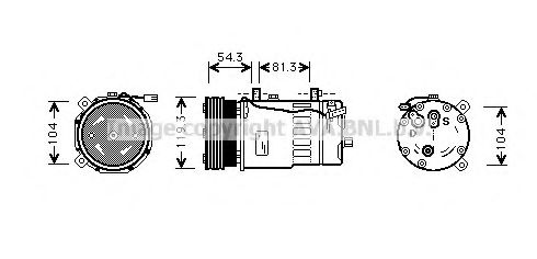 Компрессор, кондиционер AVA QUALITY COOLING VWK280