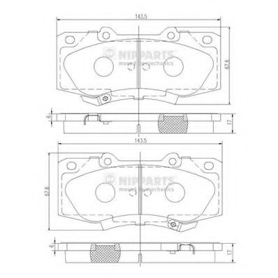 Комплект тормозных колодок, дисковый тормоз NIPPARTS N3602147