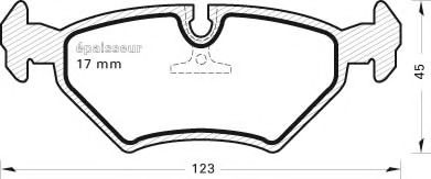 Комплект тормозных колодок, дисковый тормоз MGA 237
