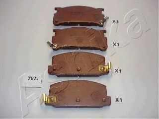 Комплект тормозных колодок, дисковый тормоз ASHIKA 50-07-797