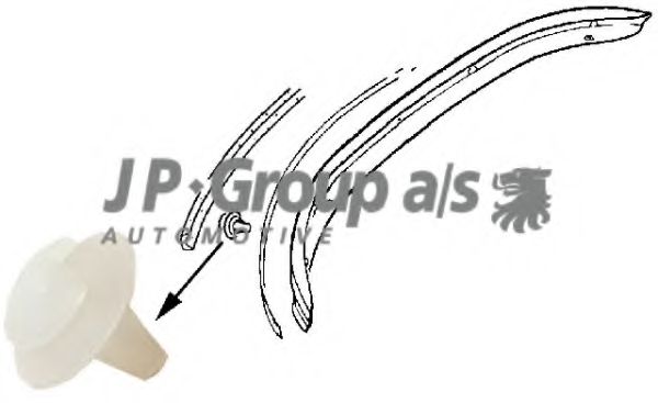 Пружинный зажим, буфер JP GROUP 8184151106