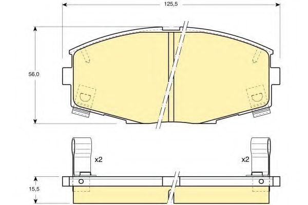 Комплект тормозных колодок, дисковый тормоз GIRLING 6108809