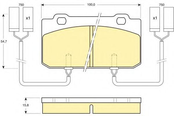 Комплект тормозных колодок, дисковый тормоз GIRLING 6109022