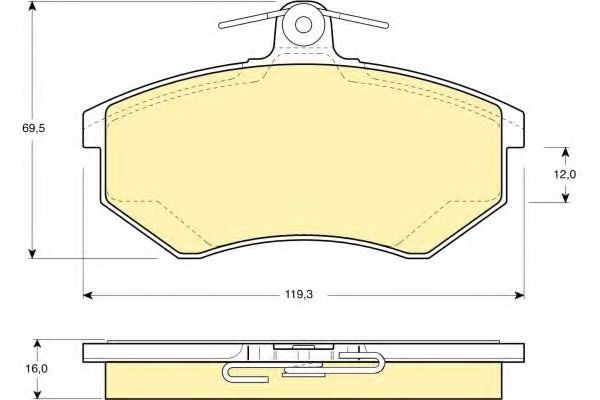 Комплект тормозных колодок, дисковый тормоз GIRLING 6110481