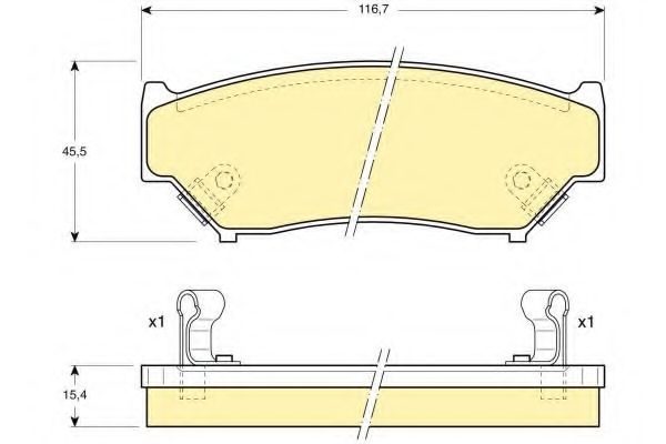 Комплект тормозных колодок, дисковый тормоз GIRLING 6111749