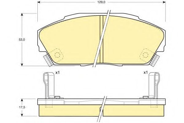 Комплект тормозных колодок, дисковый тормоз GIRLING 6130349