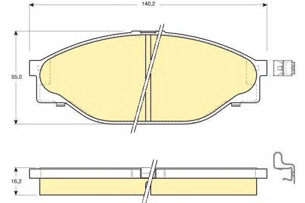 Комплект тормозных колодок, дисковый тормоз GIRLING 6131099