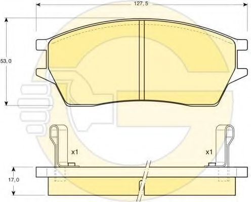 Комплект тормозных колодок, дисковый тормоз GIRLING 6131289