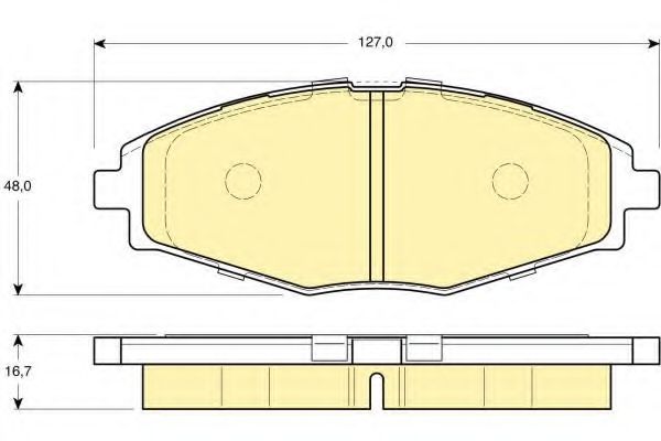 Комплект тормозных колодок, дисковый тормоз GIRLING 6131959