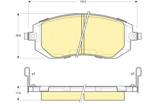 Комплект тормозных колодок, дисковый тормоз GIRLING 6133289