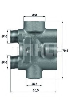 Термостат, масляное охлаждение MAHLE ORIGINAL TO 9 75