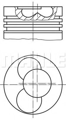 Поршень MAHLE ORIGINAL 009 74 00