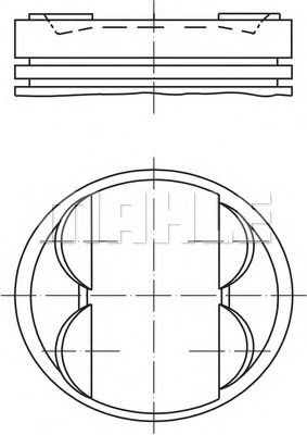 Поршень MAHLE ORIGINAL 607 80 00