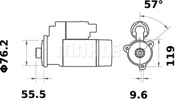 Стартер MAHLE ORIGINAL MS 384