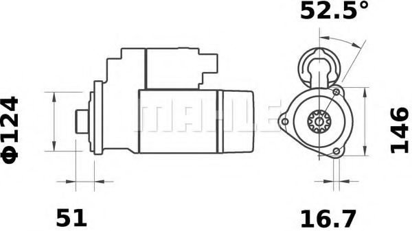 Стартер MAHLE ORIGINAL IS1198