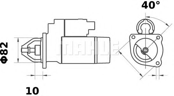 Стартер MAHLE ORIGINAL MS 53