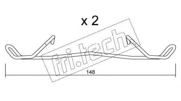Комплектующие, колодки дискового тормоза fri.tech. KIT.092