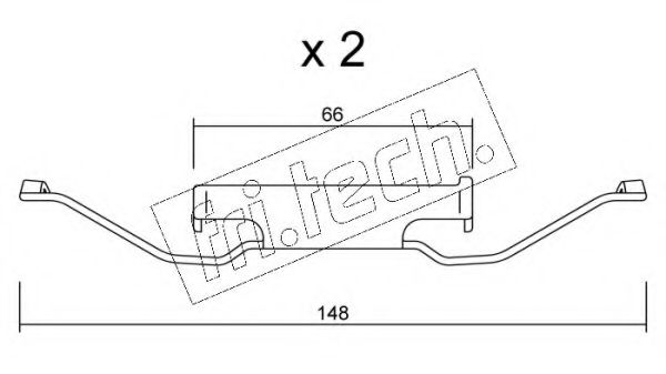 Комплектующие, колодки дискового тормоза fri.tech. KIT.101