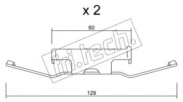 Комплектующие, колодки дискового тормоза fri.tech. KIT.107