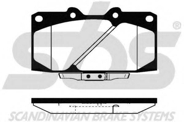 Комплект тормозных колодок, дисковый тормоз sbs 1501224412