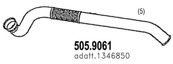 Труба выхлопного газа ASSO 505.9061