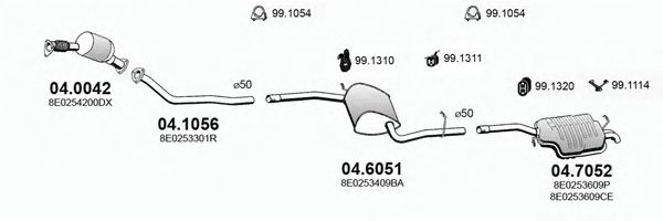 Система выпуска ОГ ASSO ART2759